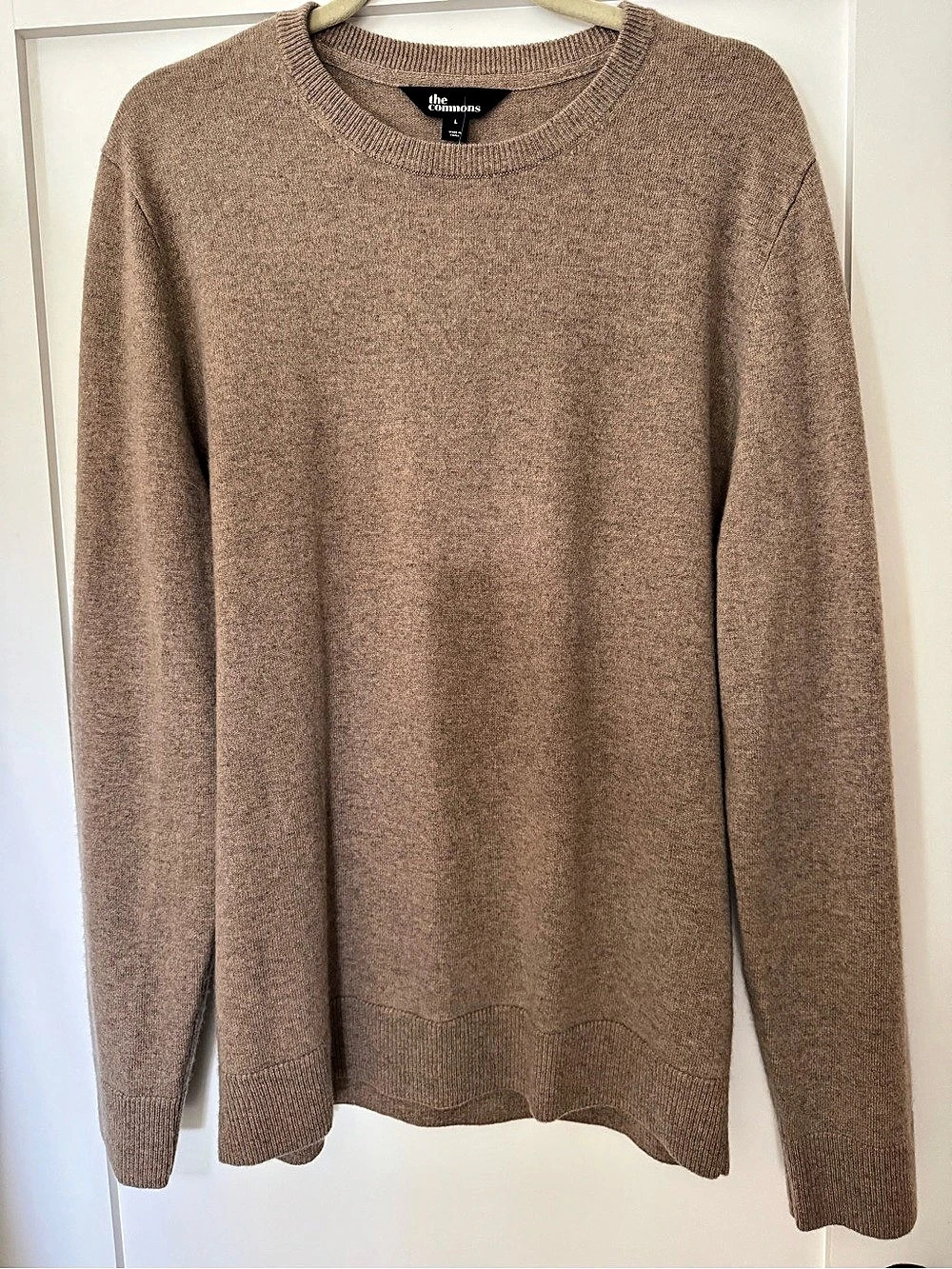 The Commons 100% Cashmere Men’s Crewneck Sweater L NWT Taupe